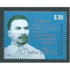 Argentina Correo 2016 Yvert 3103 ** Mnh Personaje. Ruben Dario