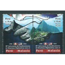 Peru Correo 2016 Yvert 2077/78 ** Mnh Relaciones Diplomaticas con Malasia