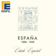 Edifil - España 1936/1949 papel blanco montado transparente o negro