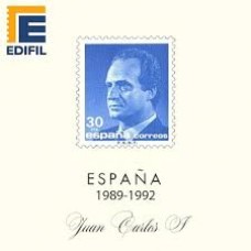 Edifil - España 1989/1992 parcial papel blanco montado transparente o negro
