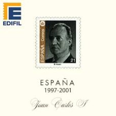 Edifil - España 1997/2001 parcial papel blanco montado transparente o negro