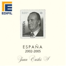Edifil - España 2002/2005 parcial papel blanco montado transparente o negro
