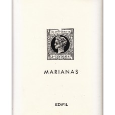 Edifil - Ex-colonias Marianas 1854/1898, papel blanco montado transparente y negro