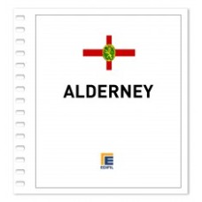 Edifil - Alderney 2001/2005 papel blanco montado transparente o negro