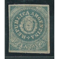 Argentina - Correo 1862 Yvert 7 usado Con defectos