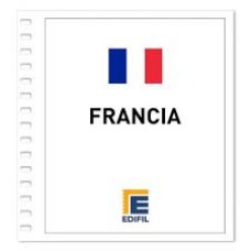 Edifil - Francia 1981/1985 papel blanco montado transparente o negro