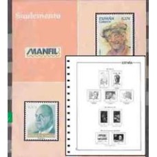 Manfil - España 2000/2005 Juan Carlos, papel blanco montado transparente o negro