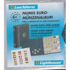 Faro - Allbum para monedas Euros con 6 hojas y juego banderas