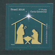 Brasil Correo 2016 Yvert 3595 ** Mnh Navidad Pesebre autoah