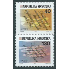 Croacia Correo 1992 Yvert 173/74 ** Mnh