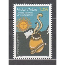 Andorra Española Correo 2017 Edifil 452 ** Mnh Comunidad Argentina