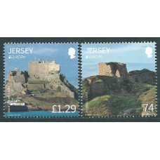 Tema Europa 2017 Jersey Yvert 2182/83 ** Mnh Castillos