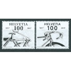 Suiza - Correo 2017 Yvert 2406/7 ** Mnh Bicicletas