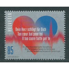 Suiza - Correo 2017 Yvert 2412 ** Mnh Aniversario Fundación Suiza del Corazón