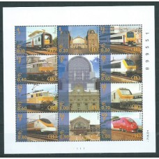 Belgica Paquetes Postales 2001 Yvert 481/91 ** Mnh  Trenes
