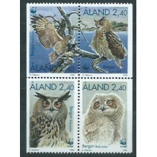 Aland Correo Yvert 109/12 ** Mnh  Aves Buhos