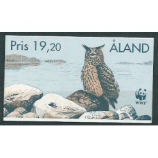 Aland Correo Yvert 109 Carnet ** Mnh  Aves Buhos