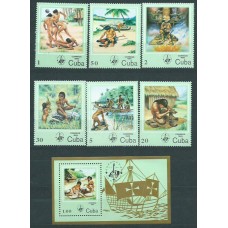 Cuba - Correo 1985 Yvert 2610/15+Hoja 88 ** Mnh Colón. Barcos