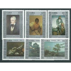 Cuba - Correo 1987 Yvert 2747/52 ** Mnh Pinturas