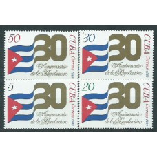 Cuba - Correo 1989 Yvert 2903/6 ** Mnh Aniversario de la revolución