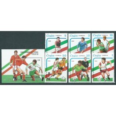 Cuba - Correo 1989 Yvert 2920/5+H,113 ** Mnh Deportes fútbol