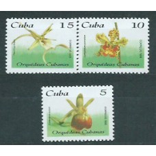 Cuba - Correo 1996 Yvert 3542/44 ** Mnh Flores orquideas