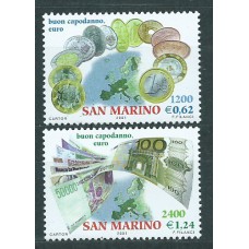 San Marino - Correo 2001 Yvert 1773/74 ** Mnh Numismática