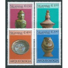 Nicaragua - Correo 1983 Yvert 1294/96 + Aereo 1040 ** Mnh Arqueología