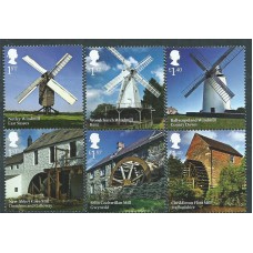 Gran Bretaña Correo 2017 Yvert 4461/66 ** Mnh Molinos de Viento y de Agua