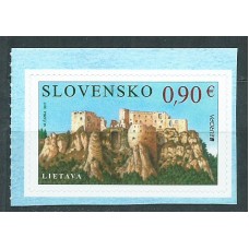 Tema Europa 2017 Eslovaquia Adhesivo de Carnet. Castillos