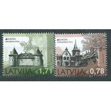 Tema Europa 2017 Letonia Yvert 986/87 ** Mnh Castillos