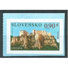 Tema Europa 2017 Eslovaquia Yvert 716 ** Mnh  Adhesivo de Carnet Castillos
