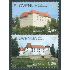 Tema Europa 2017 Eslovenia Yvert 1048/49 ** Mnh Castillos