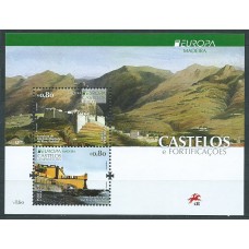 Tema Europa 2017 Madeira Hoja Yvert 378F Castillos