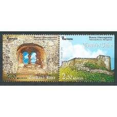 Tema Europa 2017 Bosnia Herzegovina de Carnet Yvert 766a/7a ** Mnh Castillos