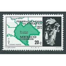 Mexico - Correo 1974 Yvert 809 ** Mnh Mapas