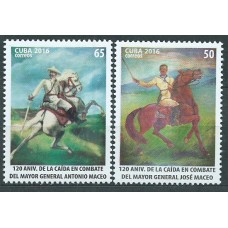 Cuba Correo 2016 Yvert 5521A/22A ** Mnh 120 Natalicio de Antonio y Jose Marceo