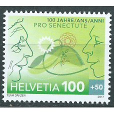 Suiza Correo 2017 Yvert 2416 ** Mnh 100º Funación pro Serectute