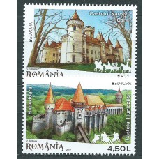 Tema Europa 2017 Rumania Yvert 6137/38 ** Mnh Castillos