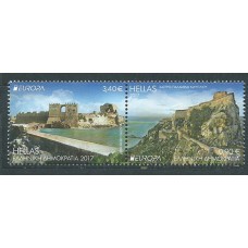 Tema Europa 2017 Grecia Yvert 2859/60 ** Mnh Castillos