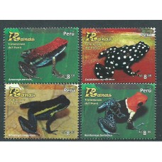 Peru Correo 2016 Yvert 2127/30 ** Mnh Fauna. Ranas