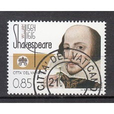 Vaticano - Correo 2014 Yvert 1674 usado  450º Anº Nacimiento Shakespeare -