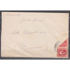 Historia Postal - España 1936 Edifil 734 bonita pareja uno bisectado