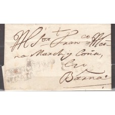 Carta DP.5 - Olot a Barcelona (8 junio 1802) marca de impresión débil