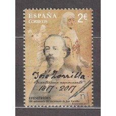 España II Centenario Correo 2017 Edifil 5165 ** Mnh José Zorrilla