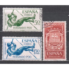 Fernando Poo Correo 1965 Edifil 245/47 Usado