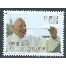 Colombia Correo 2017 Yvert 1830 ** Mnh Visita Papal Papa Francisco