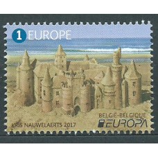 Tema Europa 2017 Belgica Yvert 4677 ** Mnh Castillos