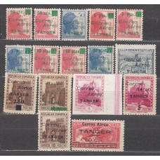 Tanger Correo 1940 Edifil NE 10/25 ** Mnh   NE.22 sin goma y ligeras manchas tiempo