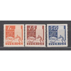 Suecia - Correo 1948 Yvert 341/3 ** Mnh  Pioneros en EEUU.